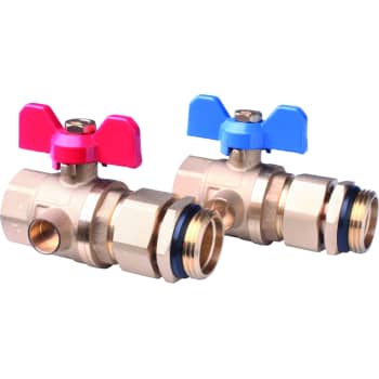 [402039468] Danfoss 1" kuglehanesæt (2 stk.)  med nippel/omløber