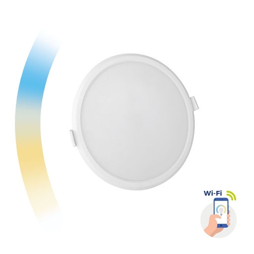 [SLI038016CCT] 12W Led indbygnings panel Ø 162mm med Justerbar kelvin