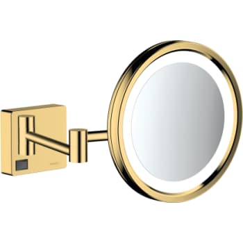 [771966305] Hansgrohe AddStoris barberspejl 2arme/3xforstør m/LED lys, guld