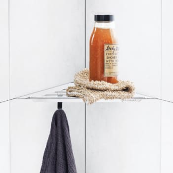 [774490117] Dansani Match Shower Corner i blank rustfri stål