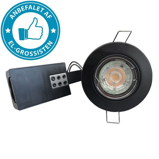 [95848948] Indbygningsspot m 5,5W DimTone LED pære - Mat sort