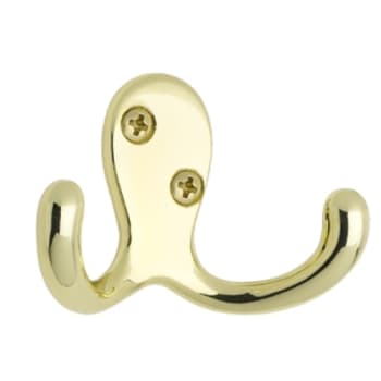 [775025084] Håndklædekrog dobbelt messing
