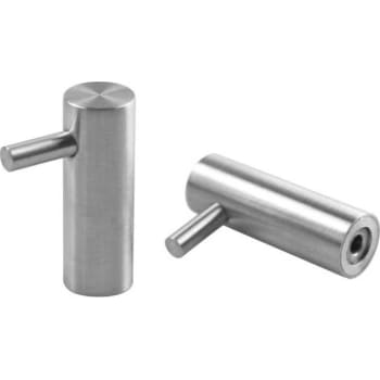 [775273316] Line18 håndklædekrog med pind, sæt af 2 stk, børstet rustfrit stål