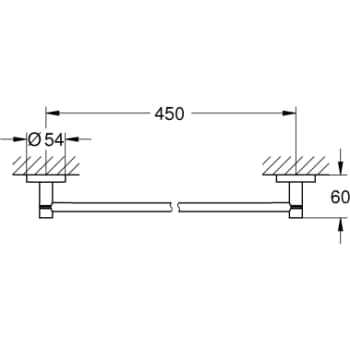 [775658554] Grohe Essentials håndklædestang, krom