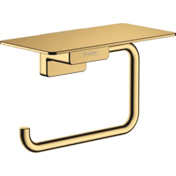 [776427305] Hansgrohe AddStoris toiletpapirholder m/hylde, poleret guld-optik