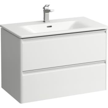 [782278240] LAUFEN PALACE møbelpakke m. 2 skuffer 80 cm, mathvid