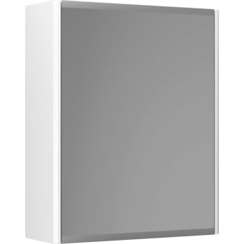 [784426120] Graphic Spejlskab 45x55x16 cm hvid dobbeltsidet spejl 2 hylder