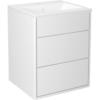 [784429120] Gustavsberg Graphic møbelsæt 45 cm med 2 skuffer hvid, vask 1 hanehul