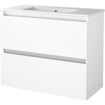 [786010050] Sanibell Basicline kompakt møbelsæt 81x39,5cm hvid højglans