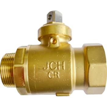 [745511006] JCH 3/4" kuglehane med muffe og nippel, fuldt gennemløb, 16 mm top