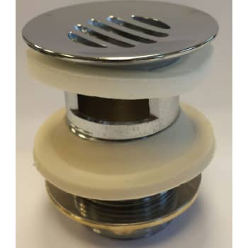 [747021010] 1.1/4" Bundventil med rist og overløb