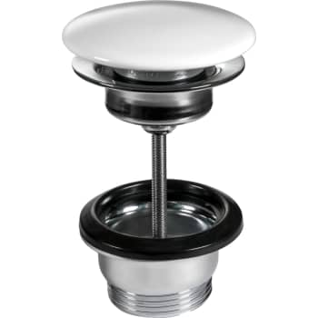 [747048751] NICO push-up bundventil 1 1/4" kort, med hvid porcelæn top