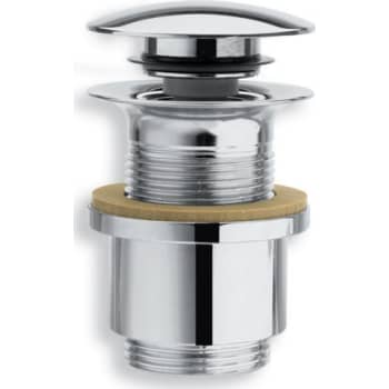 [747098110] 1.1/4" push-up bundventil uden overløb cylinder krom