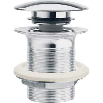 [747098610] 1.1/4" push-up bundventil uden overløb krom