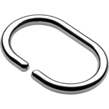 [930096736] Hefe ringe til forhæng, c-formet - krom