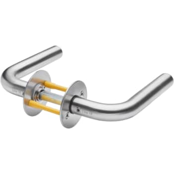 [930123305] dørgreb l-form m/ros 40-65 l18 monteret massiv roset ø50x2mm