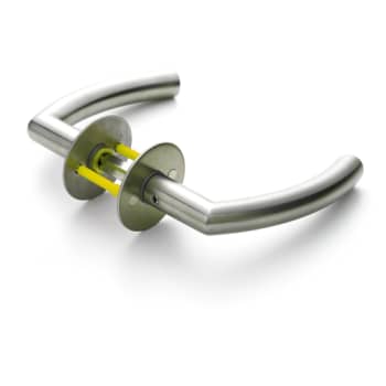 [930123311] dørgreb c-form m/ros 40-65 l18 monteret massiv roset ø50x2mm