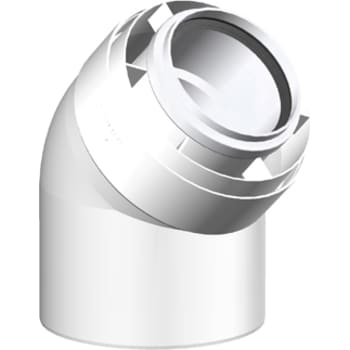 [342923080] 80/125mm Metalbestos ConneXt vinkelstykke 45° PP/Alu 2 stk.