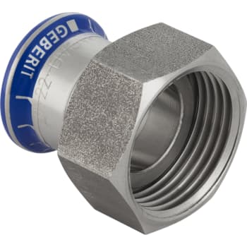 [034321115] 15mm x 3/4" forskruning m. omløber muf/muf Mapress RF/kromnikkel