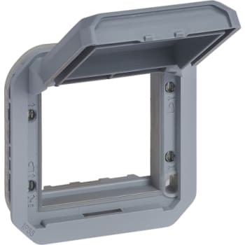 [8717405343] PLEXO 55  IP55 Mosaic adaptor 2 modul grå, gråt klaplåg