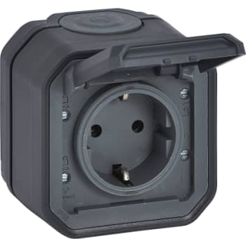 [8717405505] PLEXO55 komplet Schuko stikkontakt auto terminal 16A 2M antracit