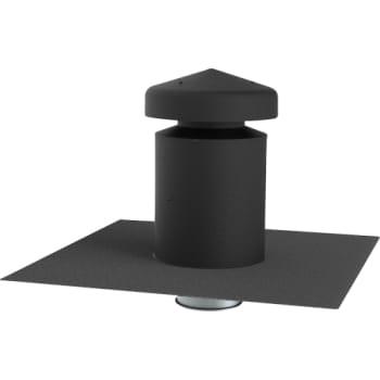 [288034160] Ventilationshætte Ø160 sort m integreret tagpap isoleret 50 mm