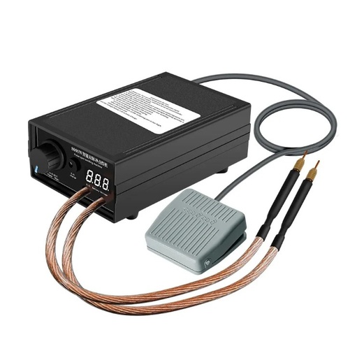 [H52135] Mini punktsvejser til batteriflige - 650A/8000W, 0,1-0,3mm