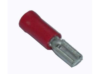 [H16521] Rød kabelsko - Spadefatning 2,8mm hun, 0,5-1mm² (10 stk.)