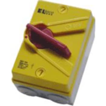 [0912009979] Sikkerhedsafbryder 63a  3p+n gul/rød ip56