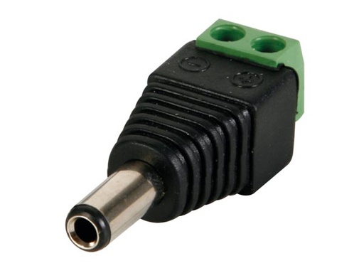 [H37902] DC stik m. skrueterminaler - 5,5/2,5mm x 9,5mm
