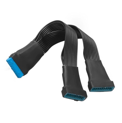 [H52001] USB 3.0 header splitter - 19P hun til 2 x 19P han (15cm)