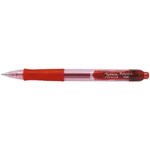 [881883542]  Lyreco Premium Retract 07 gelpen, 12 stk., rød