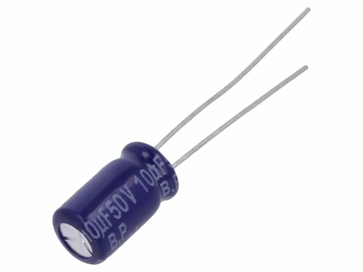 [H62903] Bipolar Elektrolytkondensator - 10uF 50Vdc Lodret (±20%)