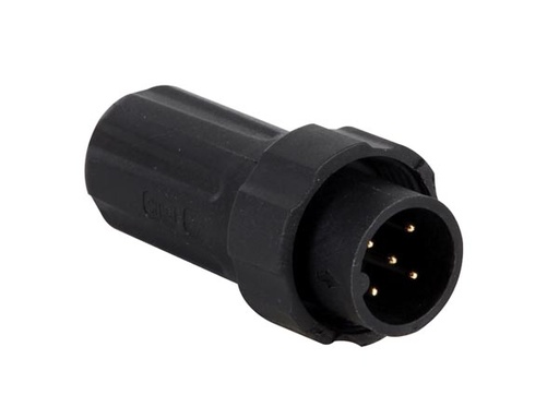 [H37961] M22 Rundstik/multistik - 5pol han, 10A, Vandtæt (IP68)
