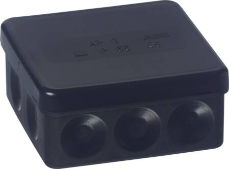 [5421530028] FORGRENINGSDÅSE SORT/IP65 AP9