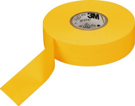 [8739010114] Scotch 35 gul farvebestandig mærke- og isolationstape flammehæmmende 19 mm x 20 m & 0.18 mm tyk