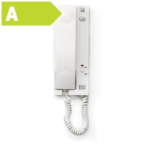 [0992500265] Videx dørtelefon hvid 924M med natafbryder