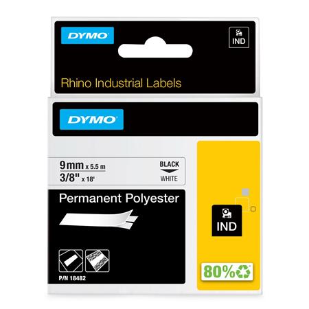 [9797003544] RHINO PERM.POLY LABEL 9MM HVID