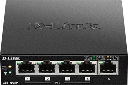 [5486401587] SWITCH 5X FAST ETHERNET POE+ DES-1005P