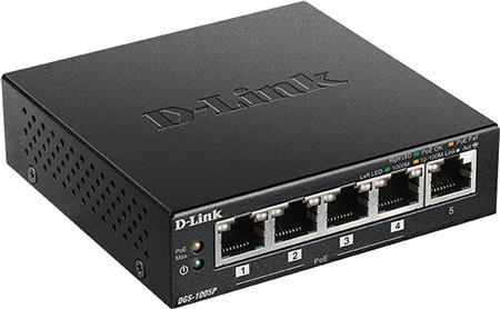 [5486401095] SWITCH 5X GIGABIT - 4X POE+ DGS-1005P