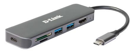[5401018451] USB-C HUB, 6-I-1, MED HDMI & KORT LÆSER