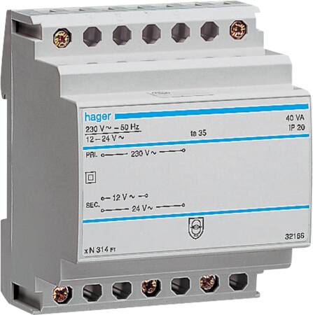 [1562000039] Sikkerhedstransformer 63VA 230/12/24V