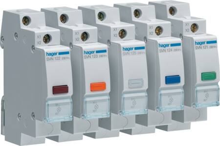 [7918000195] Signallampe 230V LED Rød