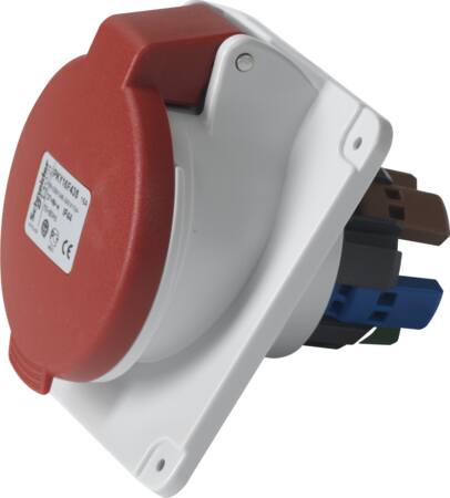 [3330000049] CEE udtag skrå 16A 5 polet 415 IP44