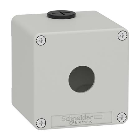 [7517115465] Harmony tom trykknapkasse i lysegrå metal med 1 x Ø22 mm hul for trykknap og 2 x M20 forskruninger 8