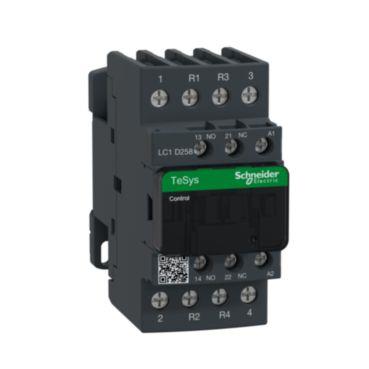 [7522458638] TeSys D kontaktor LC1D258P7, 4P 40A 440V, 2NO+2NC hjælpe kontakt, 230V 50/60Hz AC spole