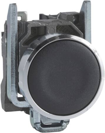 [7517800000] Harmony trykknap komplet med fjeder-retur og plan trykflade i sort farve 1xNO XB4BA21