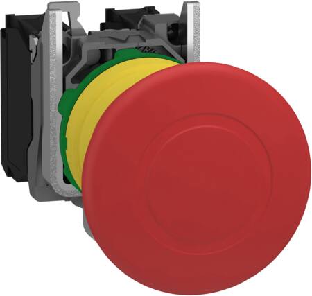 [7517901747] Harmony nødstop komplet med Ø40 mm paddehoved i rød farve med tryk/drej funktion og 1xNO+1xNC XB5AS8