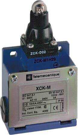 [7524017789] Endestop metal stempel med rulle NO+NC 3XM20