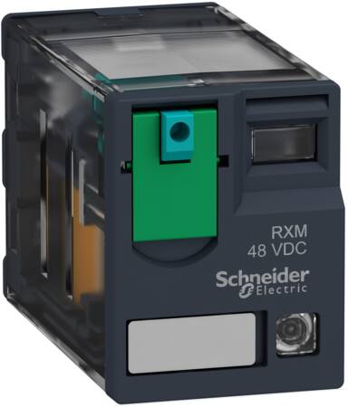 [7522505895] RXM stikbensrelæ med testknap og LED og 3 C/O kontakter på 10A og 24 VDC forsyning
